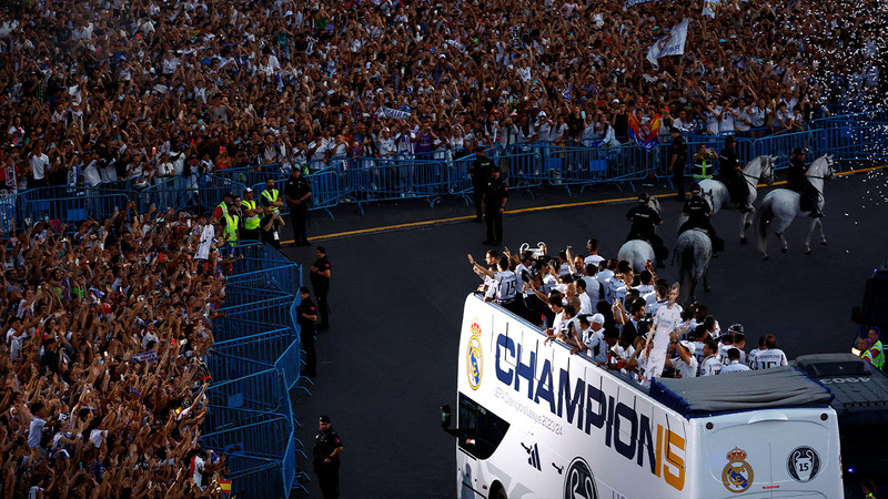 Real Madrid, UEFA Şampiyonlar Ligi şampiyonluğunu kutladı