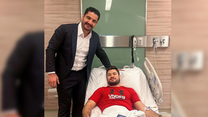 Taha Akgül'den milli güreşçi Ali Cengiz'e geçmiş olsun ziyareti