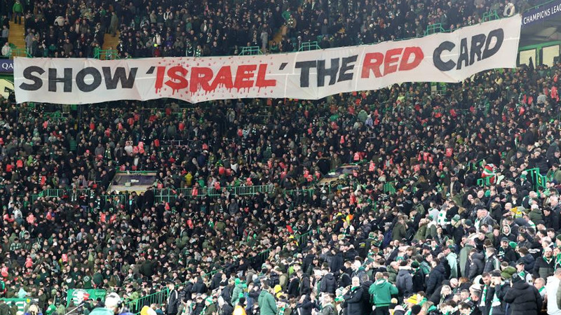 Celtic taraftarından, İsrail'e tepki: Kırmızı kart göster!
