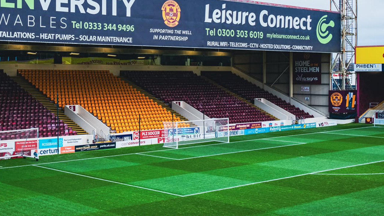 Motherwell'in stadı Fir Park'tan bir fotoğraf