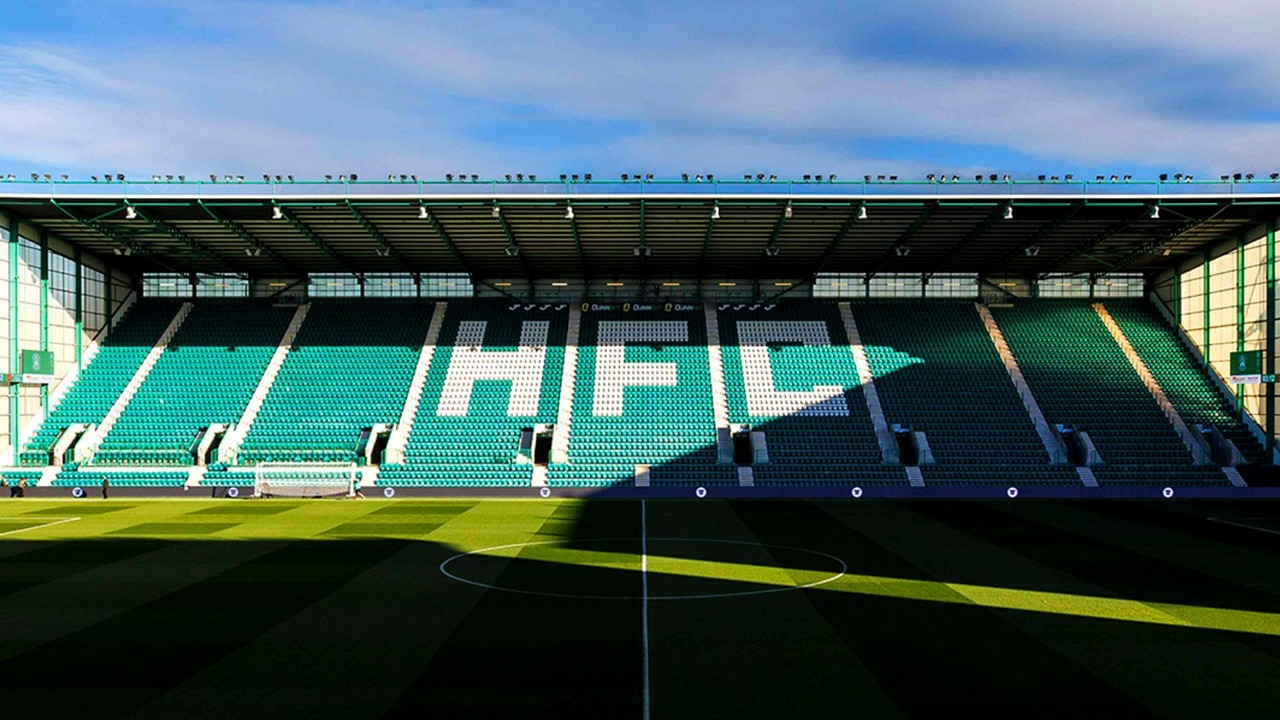 Hibernian'ın maçlarına ev sahipliği yapan Easter Road'dan bir fotoğraf.