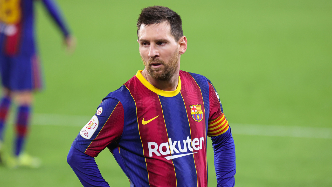 Lionel Messi Barcelona formasıyla.